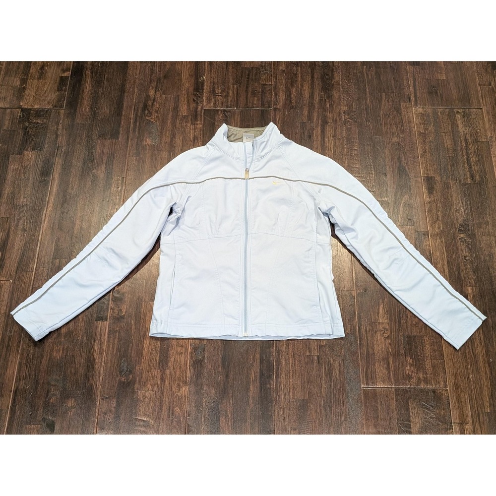 Nike Jacket Womens Medium Light Blue Sphere Dry Full Zip Running Training Track